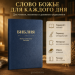 Библия в кожаном переплёте — синодальный перевод 24 × 17 см